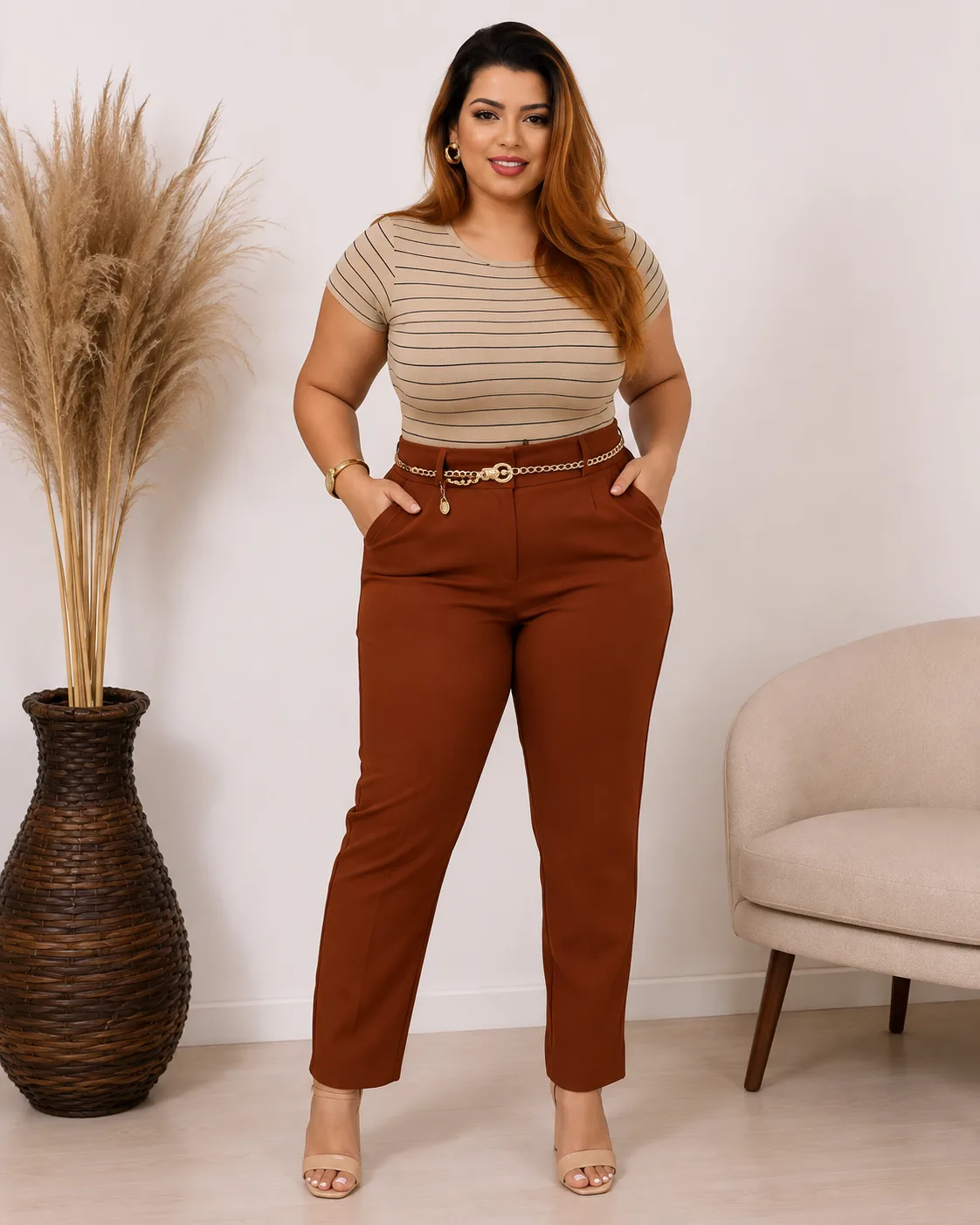 Calça Feminina Alfaiataria Moda feminina Variadas da Loja Precinho10