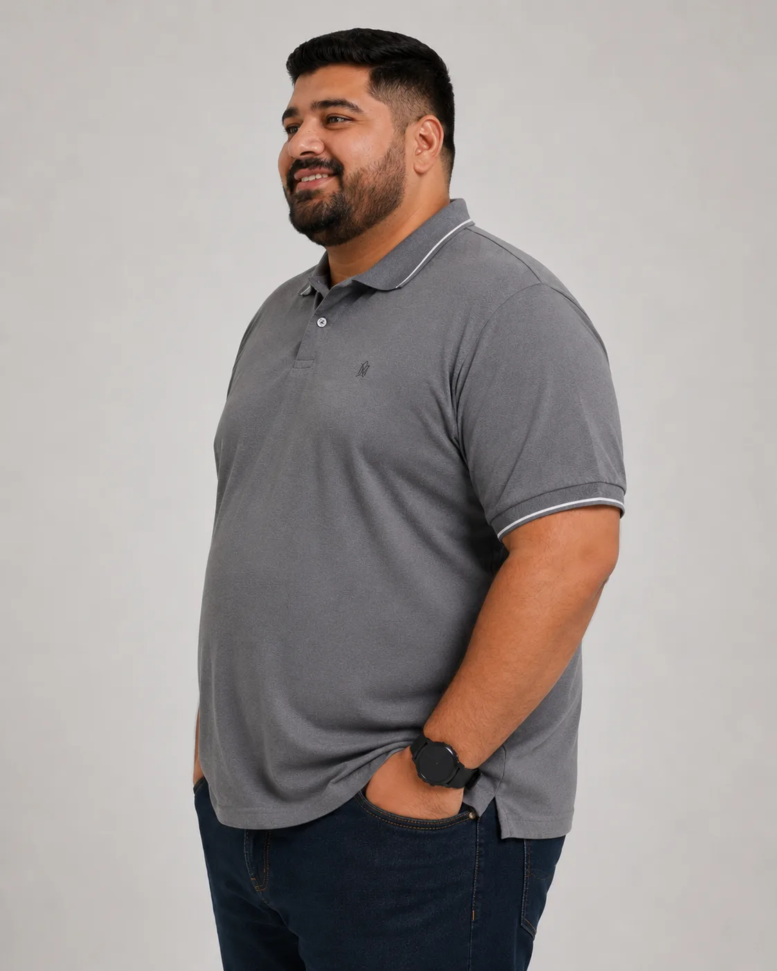 Camisa Polo Masculina Plus Size G4 Moda plus Variadas da Loja Precinho10 lado/costas