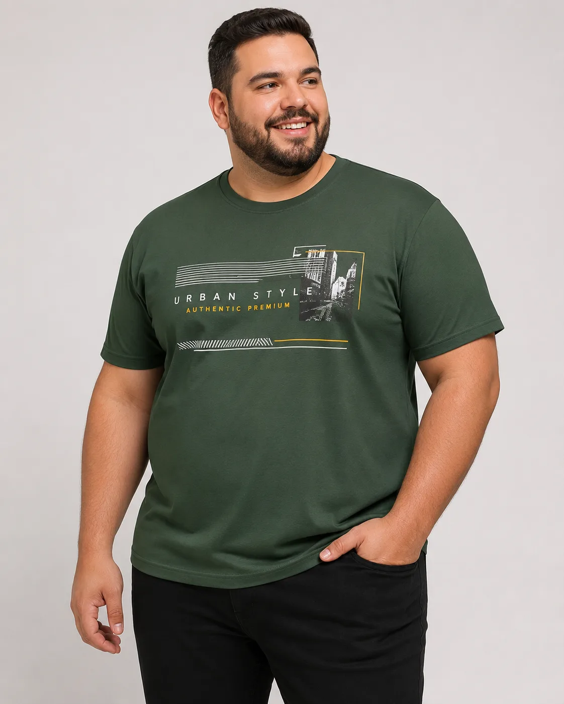 Camiseta Masculina Estampada Plus Size Moda plus Variadas da Loja Precinho10