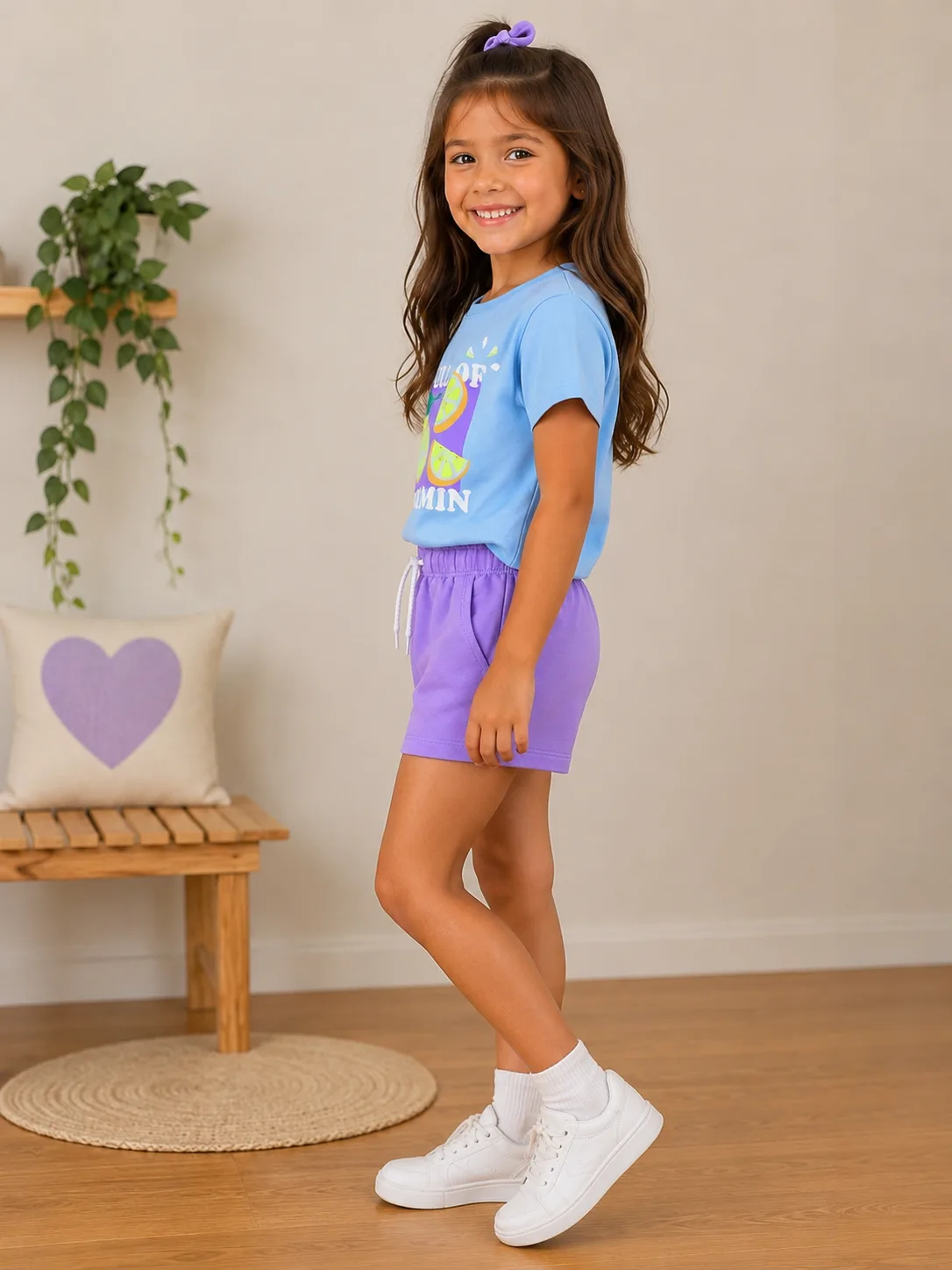 Conjunto Infantil Feminino lado ou costas