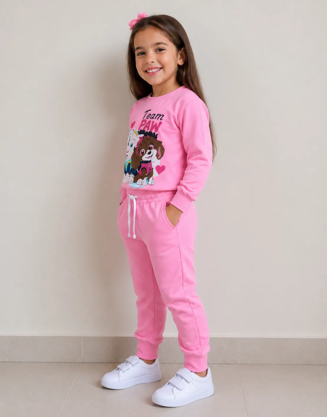 Conjunto Infantil Feminino Moletom Moda infantil Variadas da Loja Precinho10 lado/costas