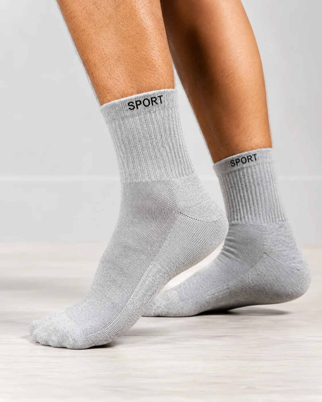 Kit 3 Pares de Meia Cano Longo Sport Moda Intíma Variadas da Loja Precinho10 lado/costas