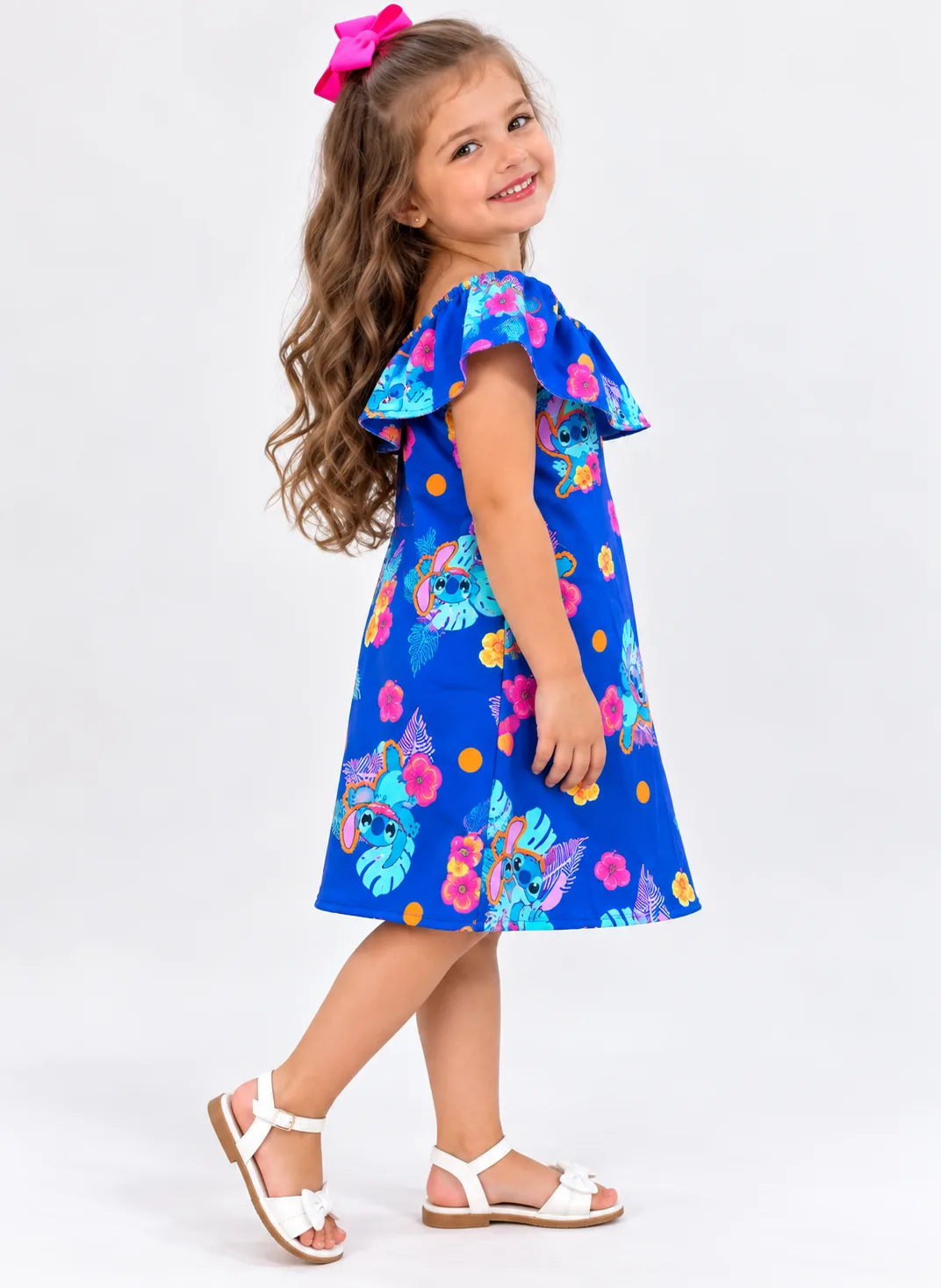 Vestido Infantil Estampado Moda infantil Variadas da Loja Precinho10 lado/costas